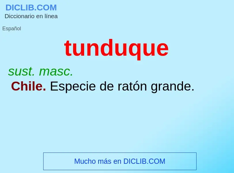 Qu'est-ce que tunduque - définition