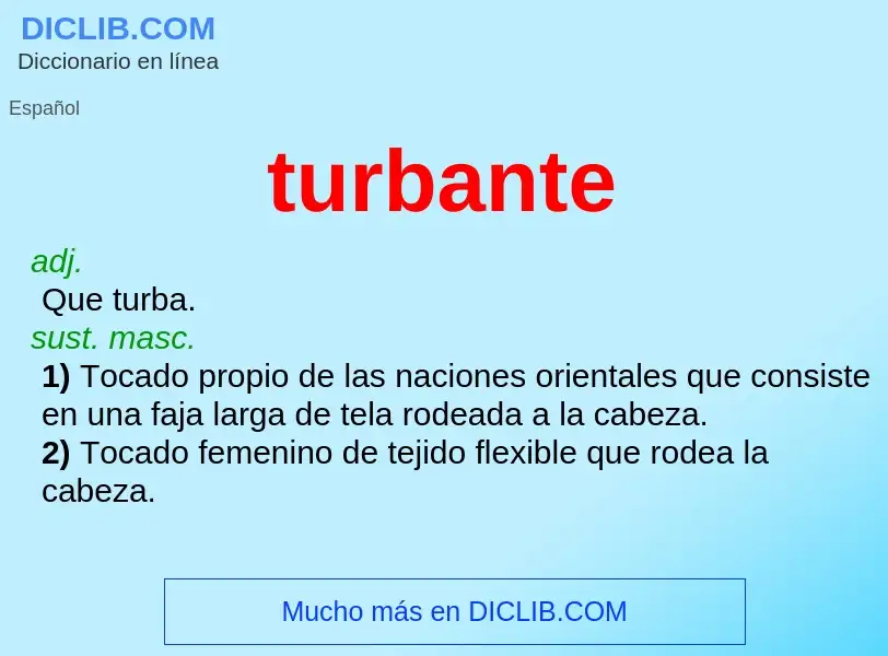 Wat is turbante - definition