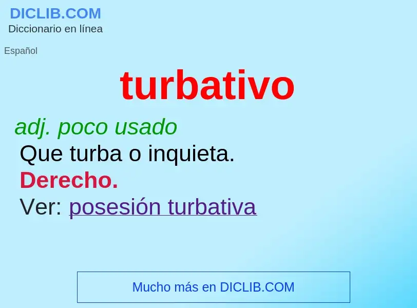 Wat is turbativo - definition