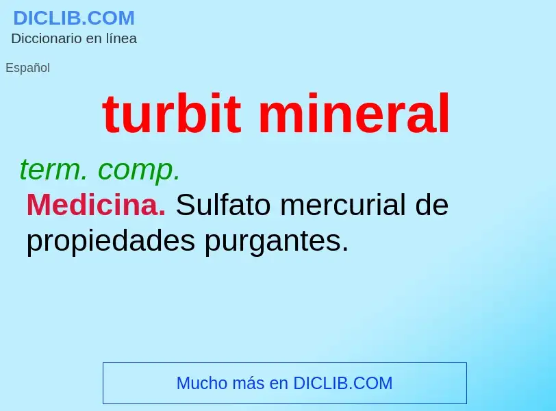 What is turbit mineral - definition