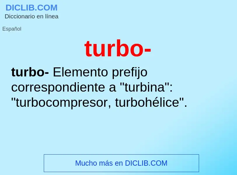 Что такое turbo- - определение