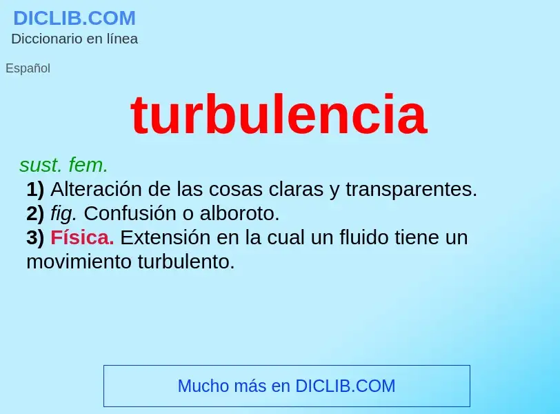 What is turbulencia - definition