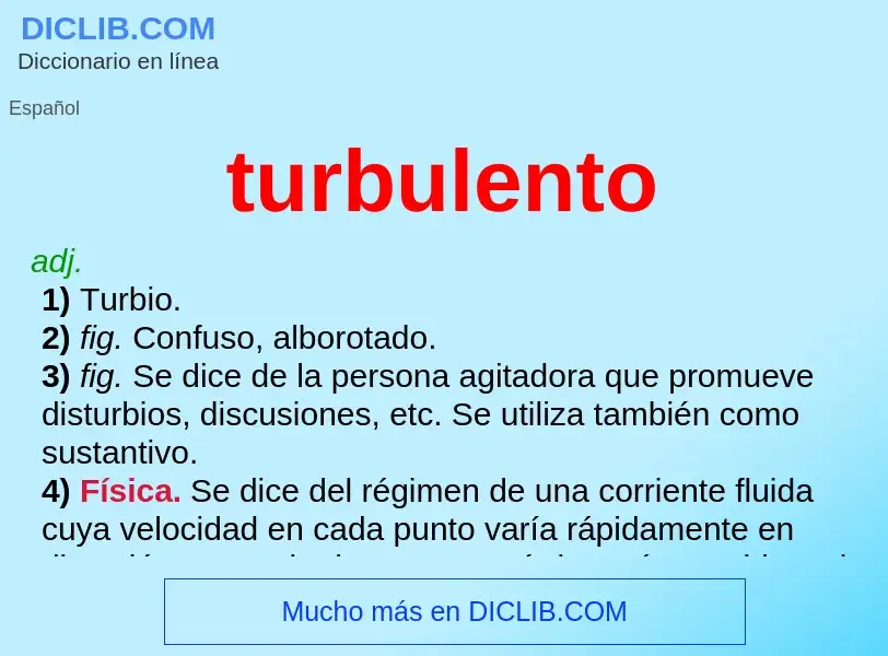 What is turbulento - meaning and definition