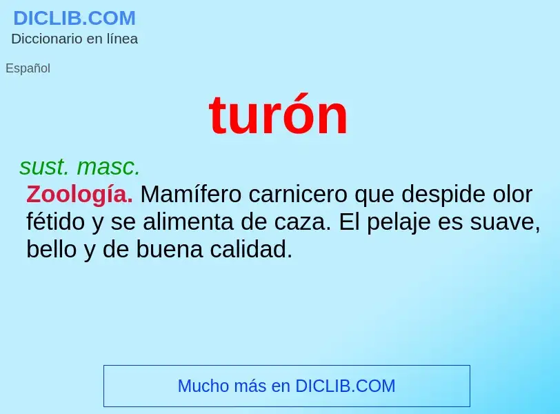 ¿Qué es turón? - significado y definición