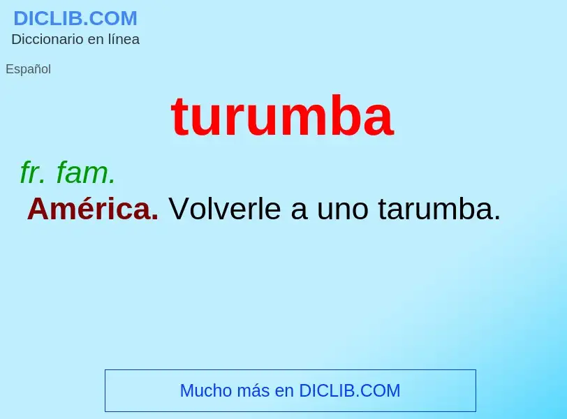 Wat is turumba  - definition