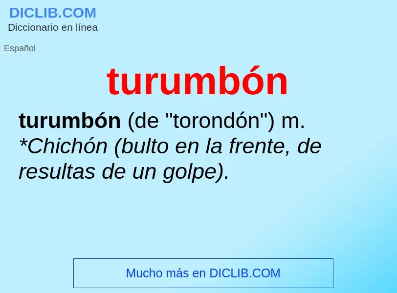 Wat is turumbón - definition