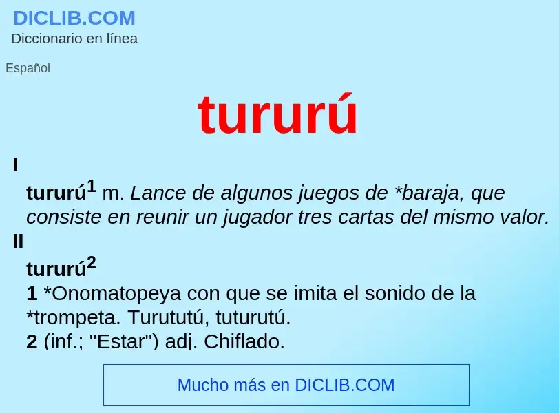 Was ist tururú - Definition