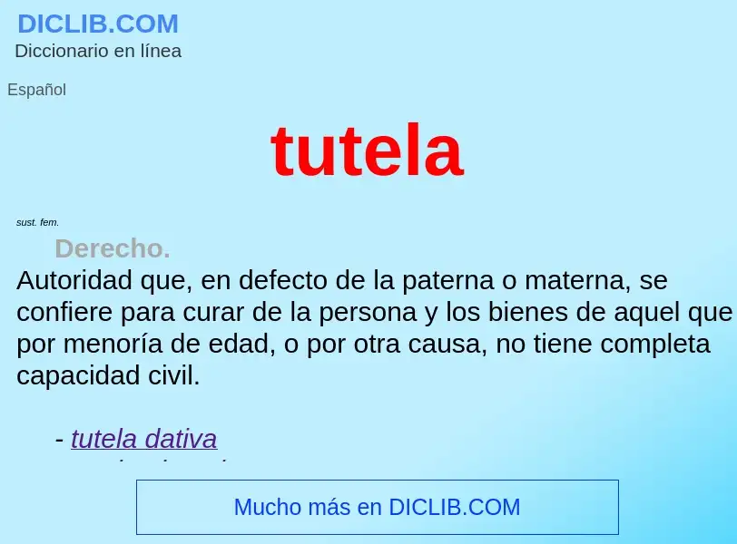 What is tutela - meaning and definition