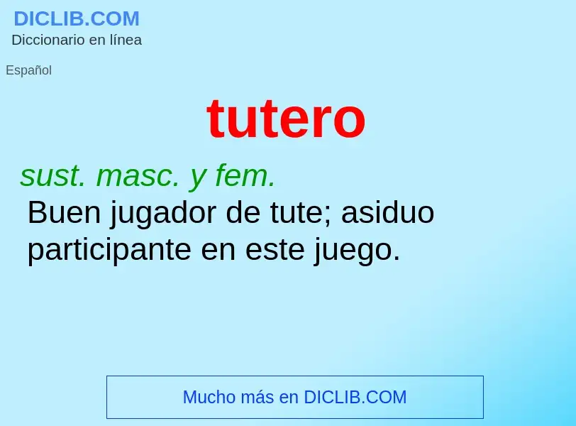 Wat is tutero - definition