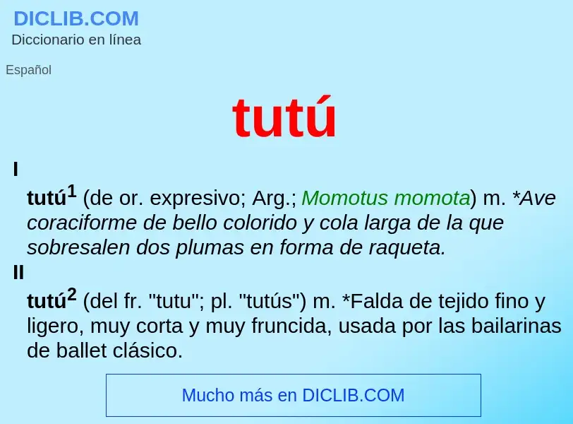 Wat is tutú - definition