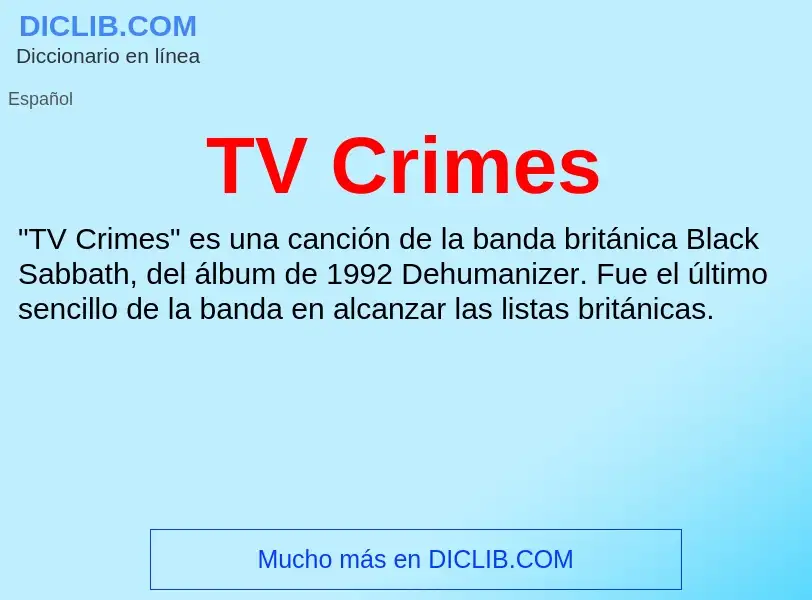 Что такое TV Crimes - определение