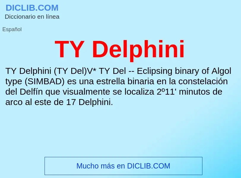 Что такое TY Delphini - определение