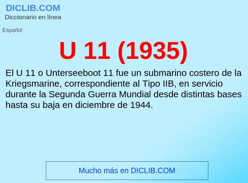 What is U 11 (1935) - meaning and definition