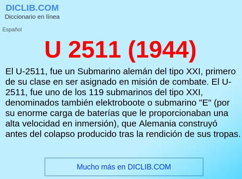 What is U 2511 (1944) - meaning and definition