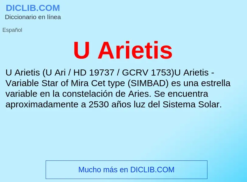 What is U Arietis - meaning and definition