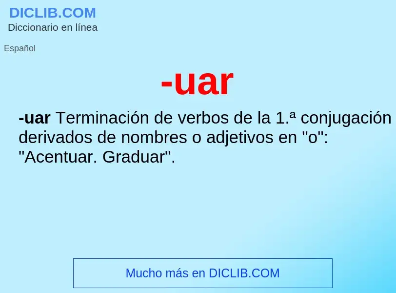 Wat is -uar - definition