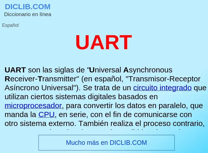 What is UART  - meaning and definition