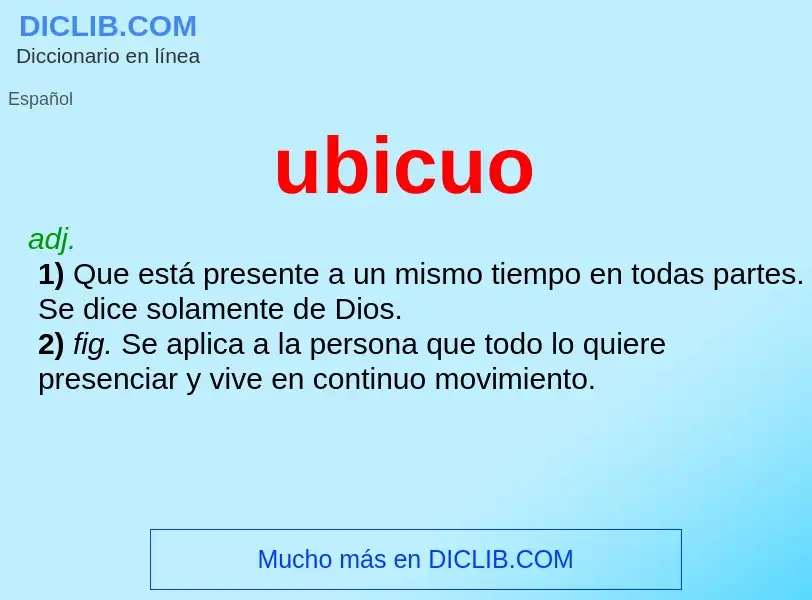 Wat is ubicuo - definition