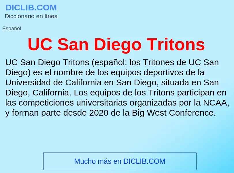 Что такое UC San Diego Tritons - определение