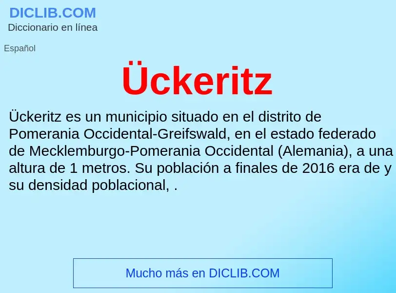 O que é Ückeritz - definição, significado, conceito