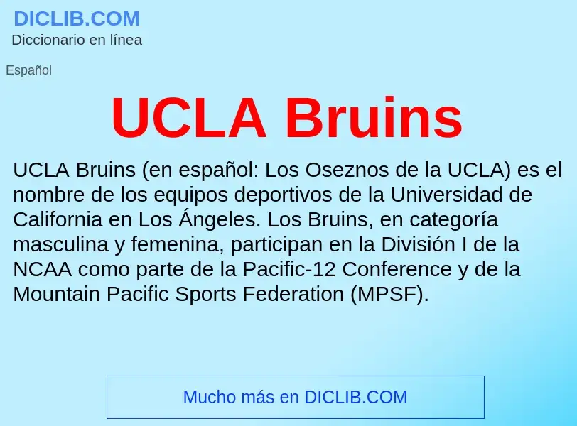 What is UCLA Bruins - definition