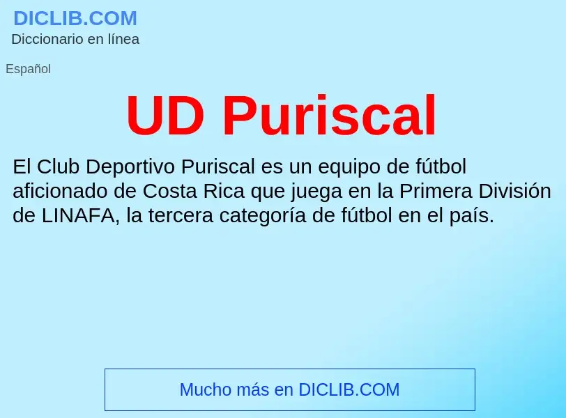 What is UD Puriscal - definition