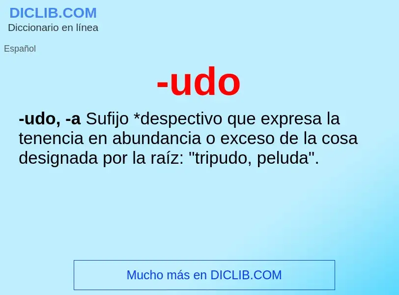 Wat is -udo - definition