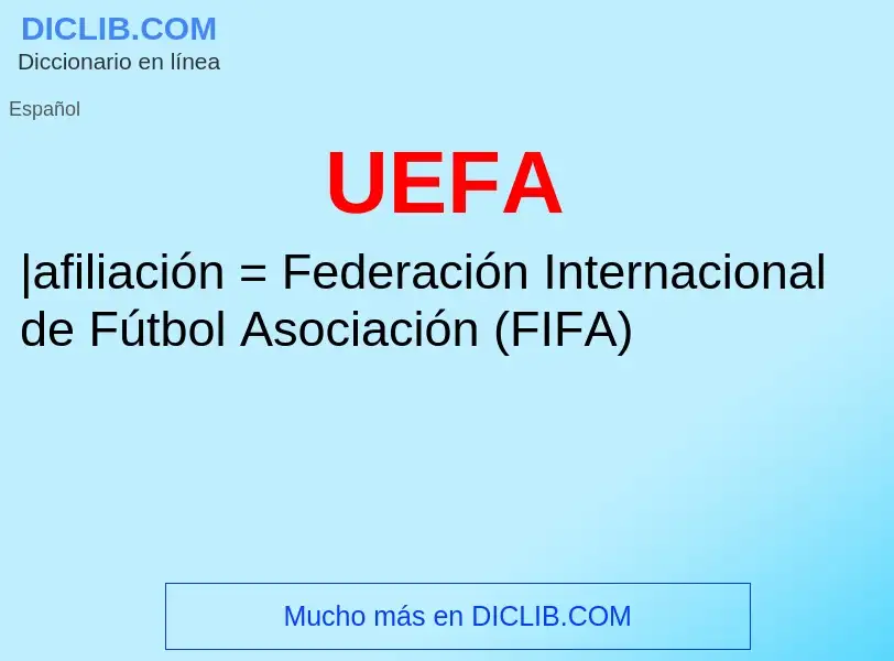 Что такое UEFA - определение