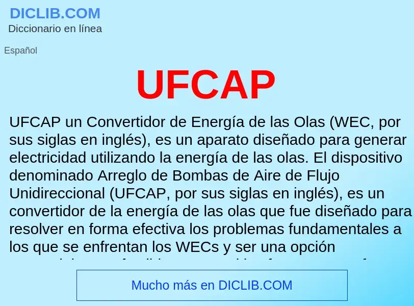 What is UFCAP - meaning and definition