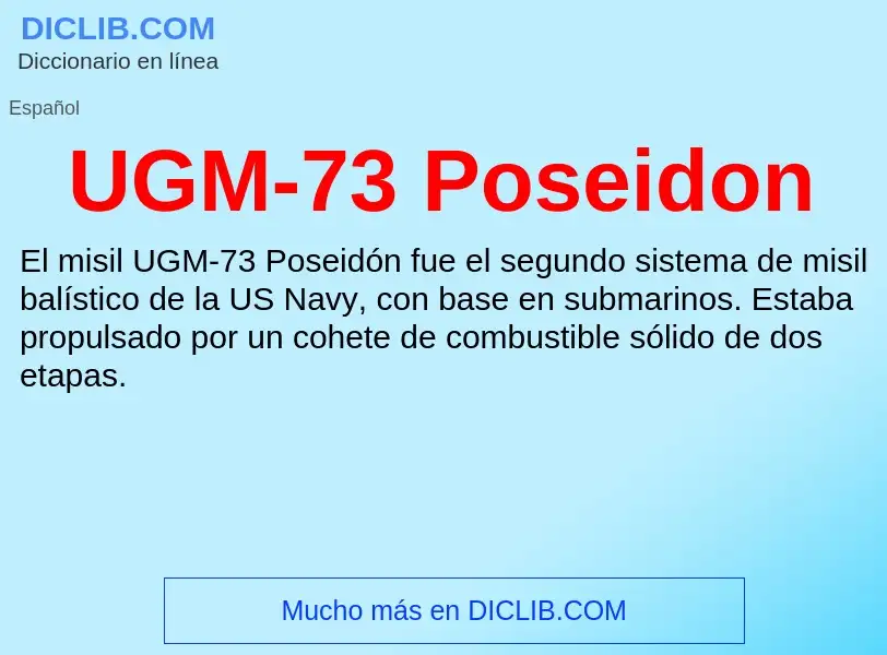 What is UGM-73 Poseidon - meaning and definition