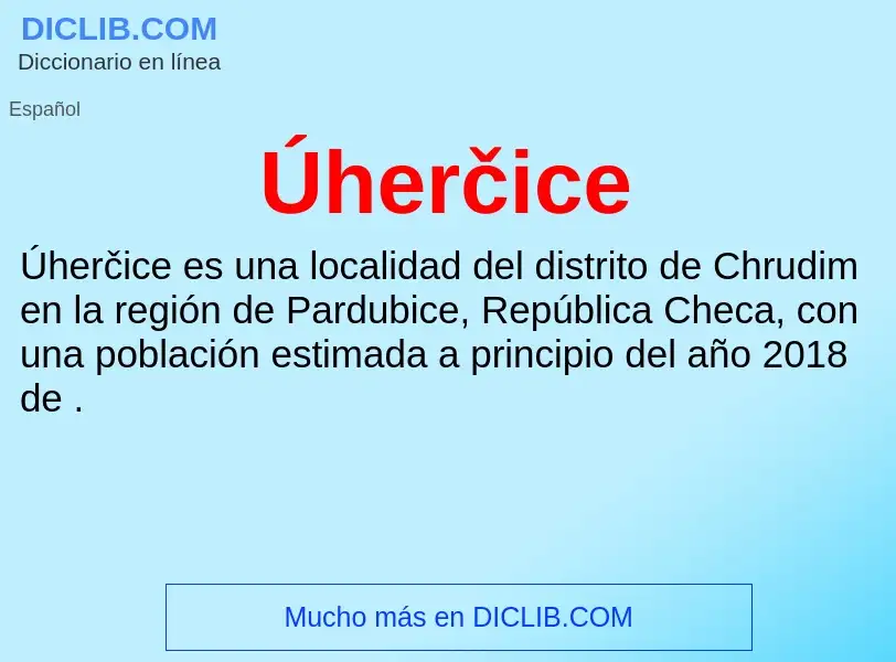 ¿Qué es Úherčice? - significado y definición