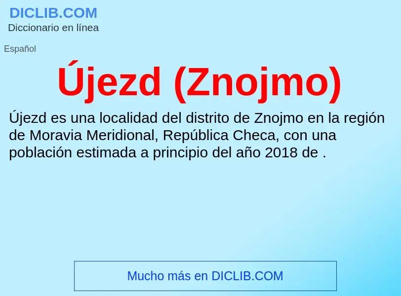 ¿Qué es Újezd (Znojmo)? - significado y definición