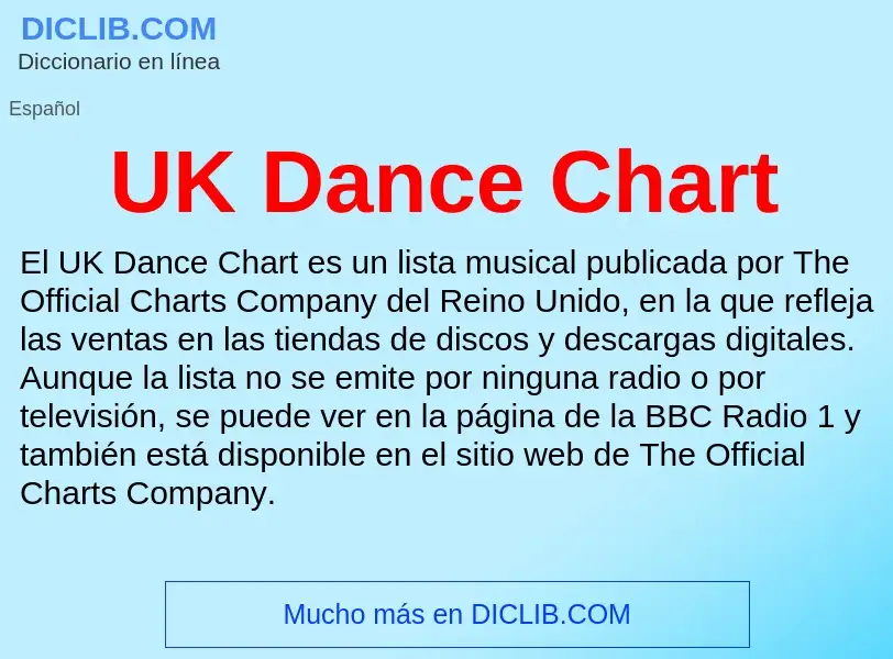 What is UK Dance Chart - meaning and definition