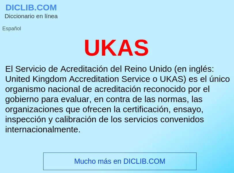 What is UKAS - meaning and definition