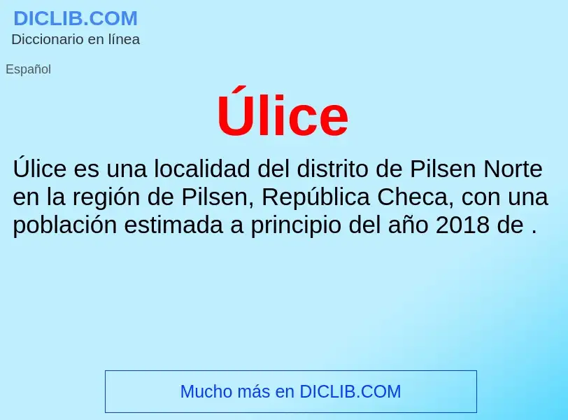 O que é Úlice - definição, significado, conceito