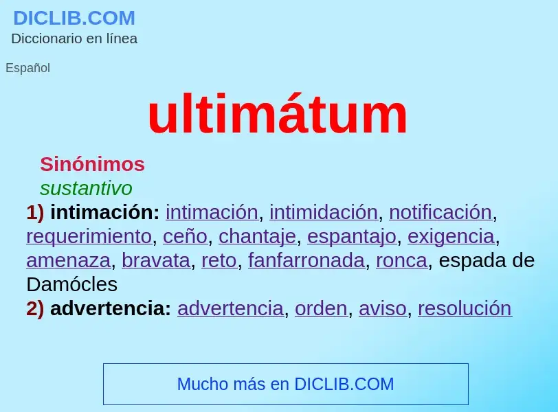 Was ist ultimátum - Definition