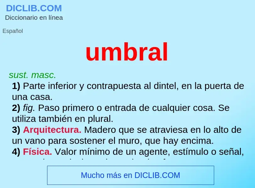 Was ist umbral - Definition