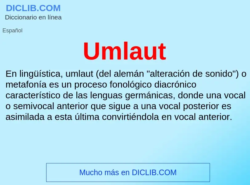 ¿Qué es Umlaut? - significado y definición