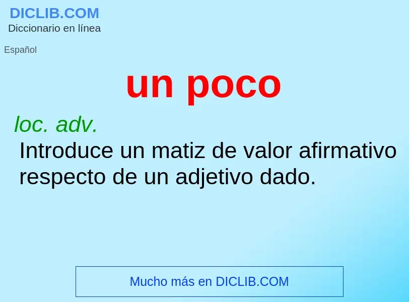 Wat is un poco - definition