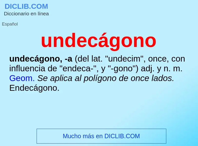 What is undecágono - definition