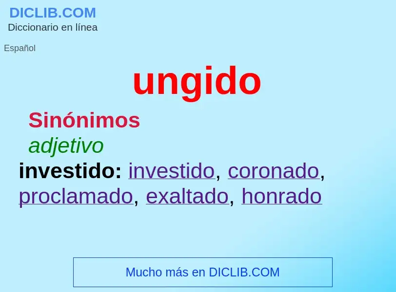 What is ungido - definition