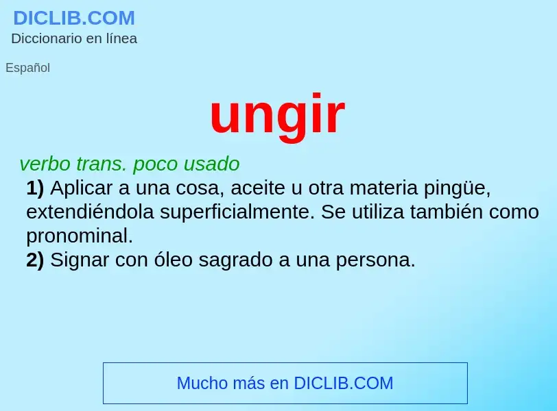 O que é ungir - definição, significado, conceito