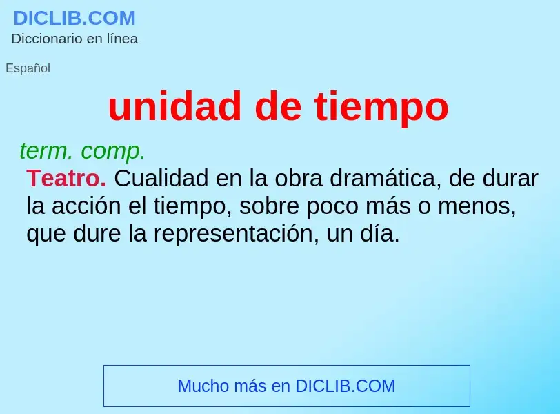 Wat is unidad de tiempo - definition