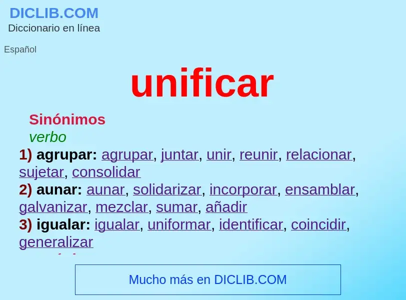 O que é unificar - definição, significado, conceito