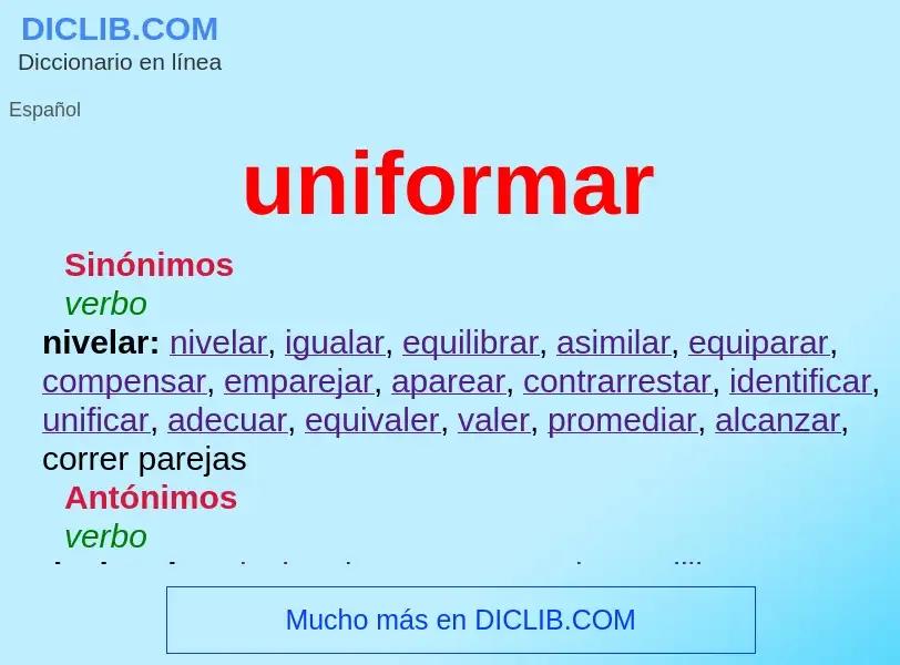 What is uniformar - definition