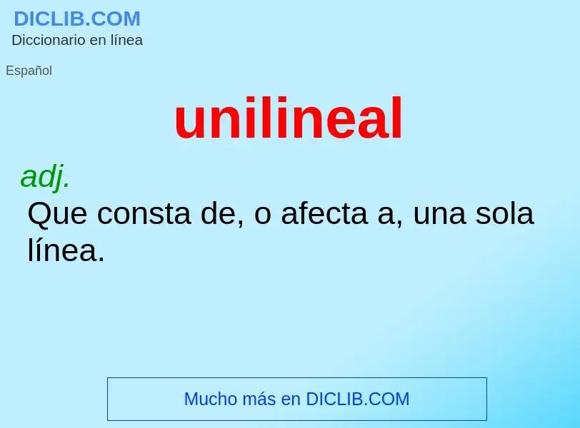 What is unilineal - definition