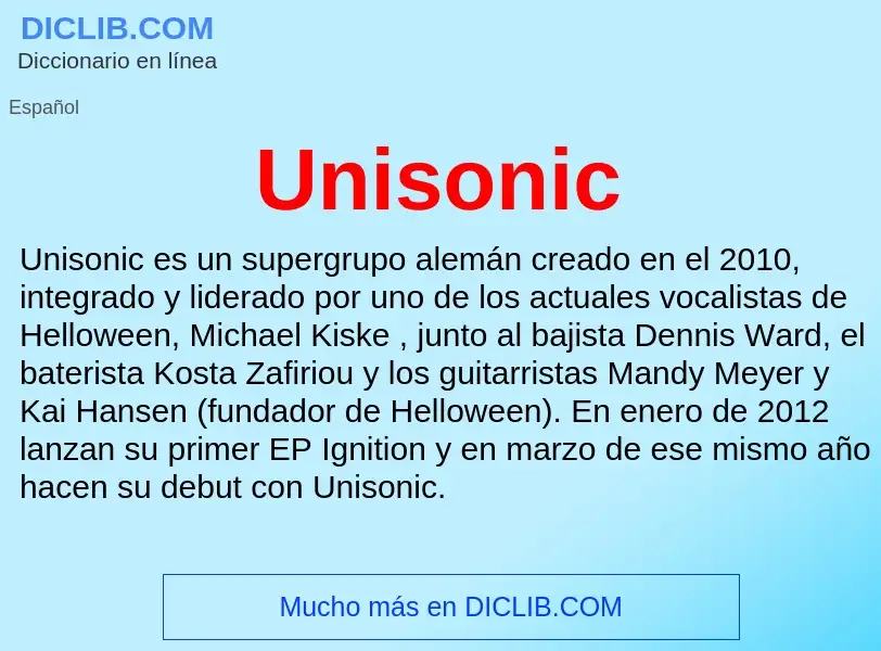 Что такое Unisonic - определение