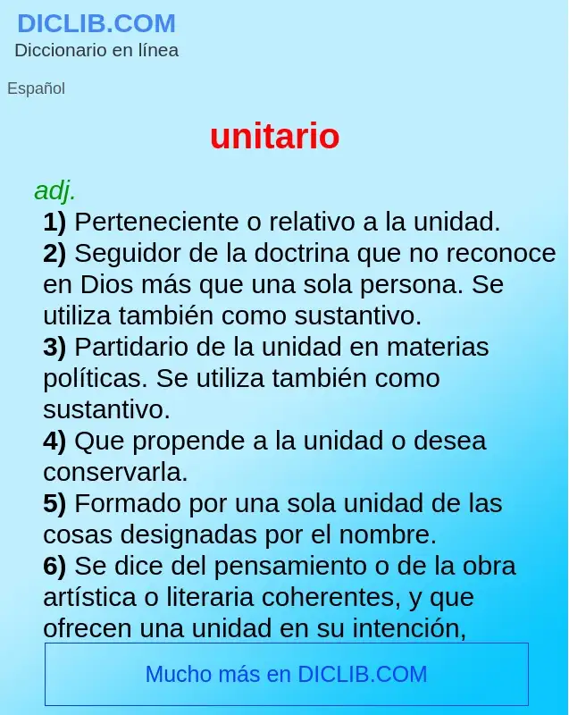 Wat is unitario - definition