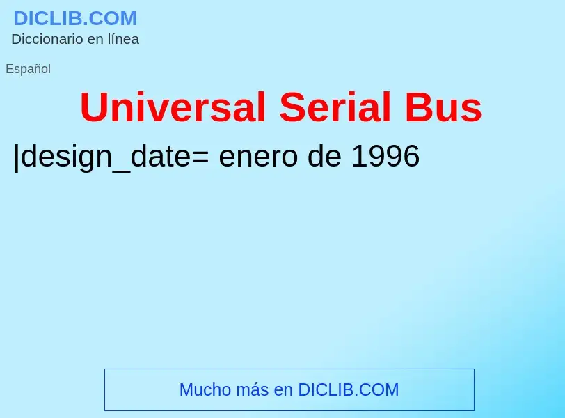 Что такое Universal Serial Bus - определение