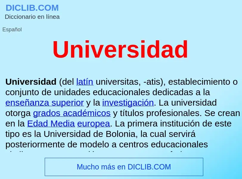 ¿Qué es Universidad ? - significado y definición